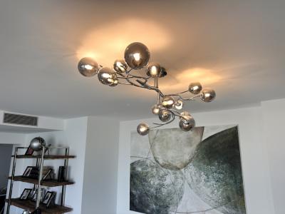 Selling my high-quality designer ceiling light in a modern chrome design.