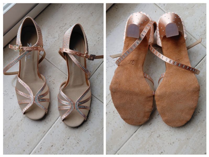 Verkaufe rosa Tanzschuhe mit Schmucksteinen, neu, Größe 37