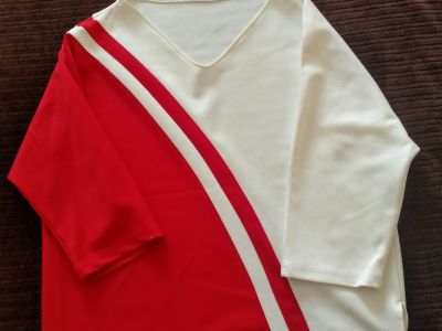 Various blouses and 1 leather dress