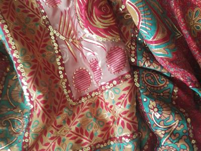 Various saris from Asian countries