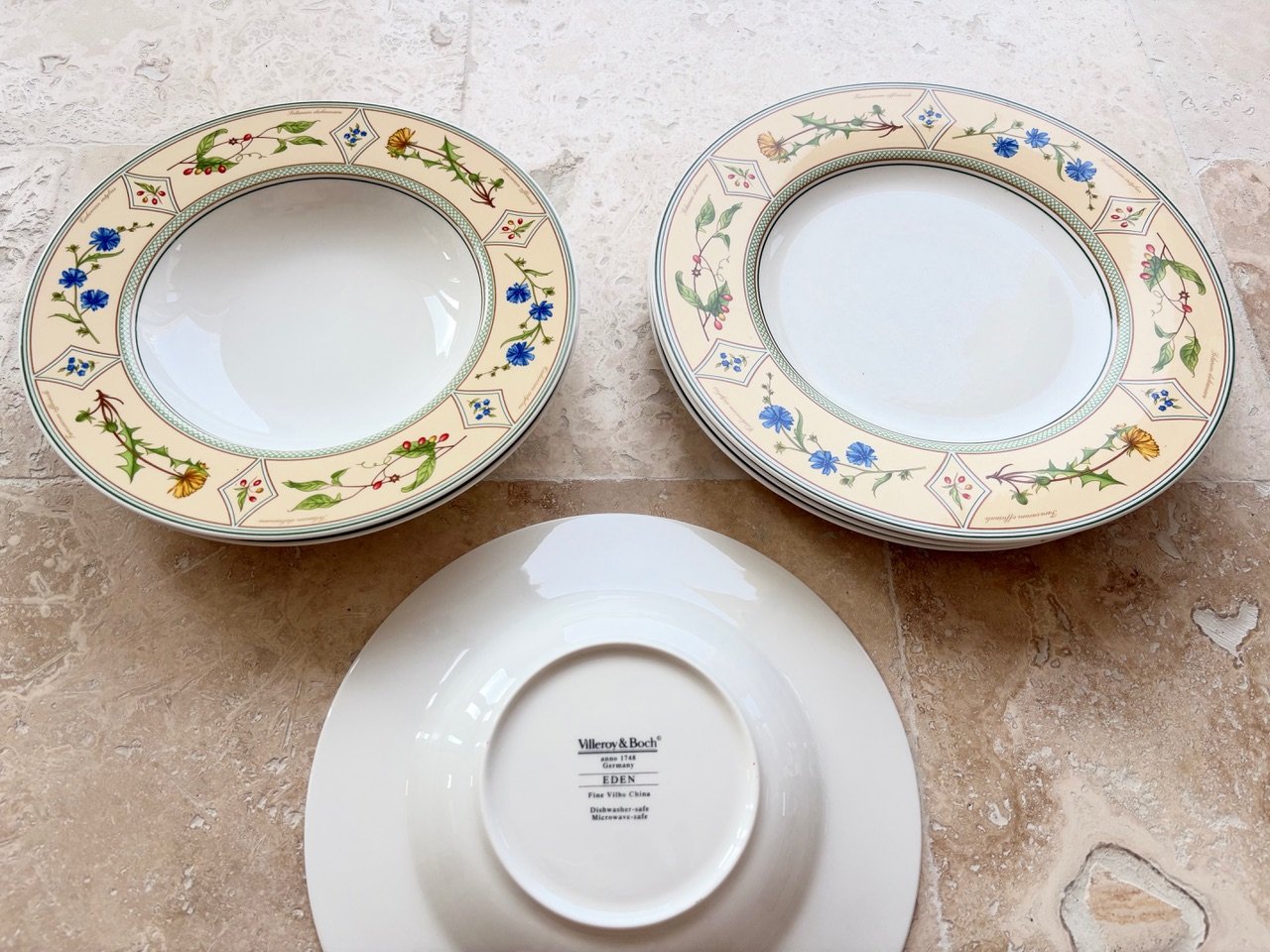 Villeroy & Boch EDEN Teller (3 x Suppe- und 3 x Speiseteller)