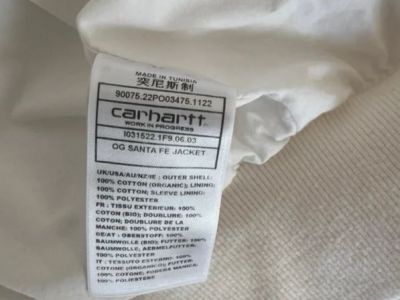 Vintage Jacke original Carhartt OG Santa Fe mit Kord-Stehkragen