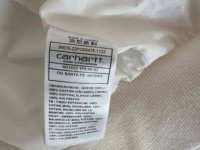 Vintage Jacke original Carhartt OG Santa Fe mit Kord-Stehkragen