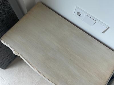 Vintage Kommode Shabby Chic 4 Schubladen - creme/weiß - Massivholz