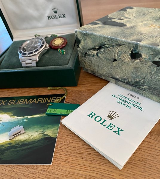 Vintage Rolex Submariner 16610, aus 1991, Erstbesitz und Garantie