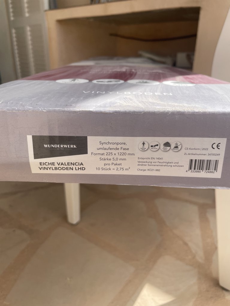 Vinylboden Eiche Valencia gute 8m2