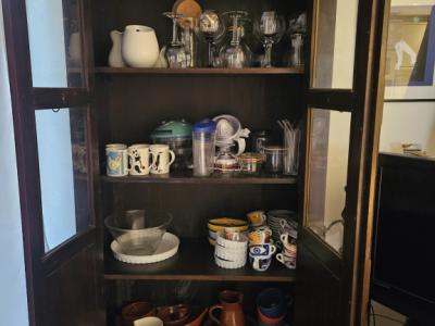 Display cabinet made of solid wood