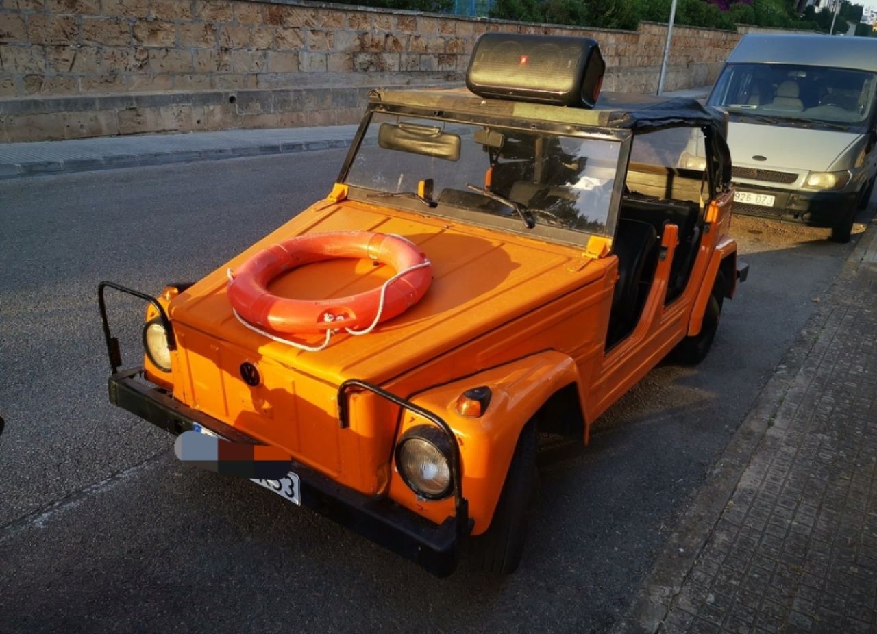 VW 181 Kübel 1971 with historic Spanish concentration camp