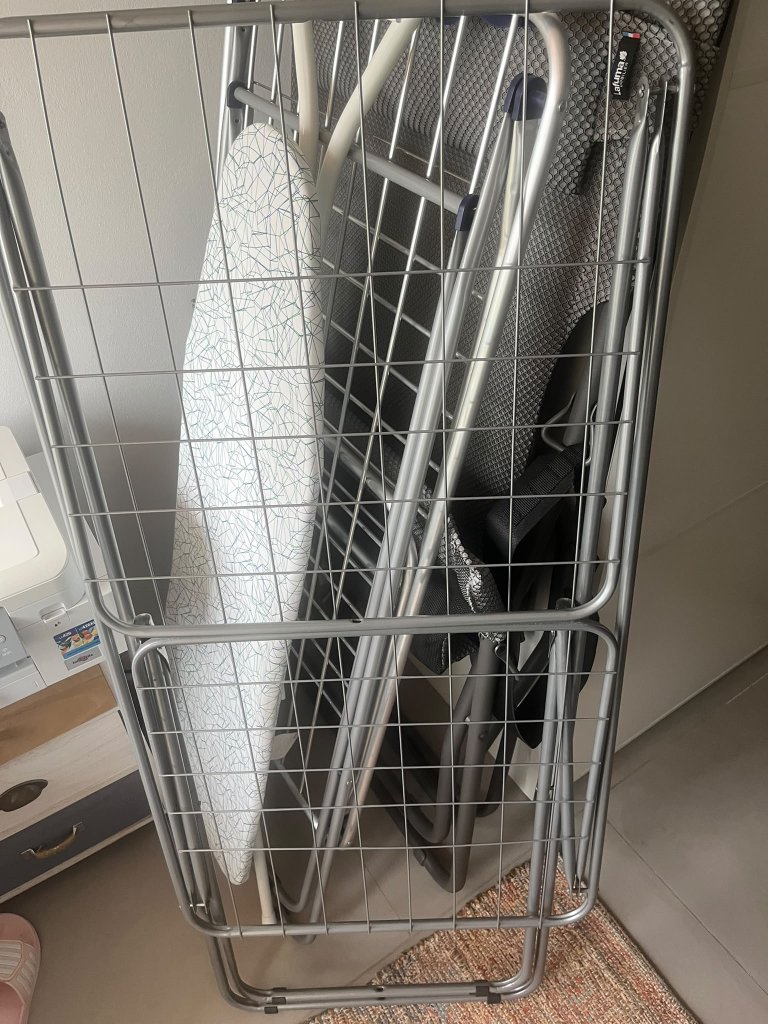 Wäscheständer, voll funktionsfähig, silbergrau