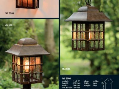 Lámparas de pared y colgantes de acero forjado