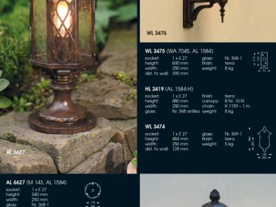 Lámparas de pared y colgantes de acero forjado