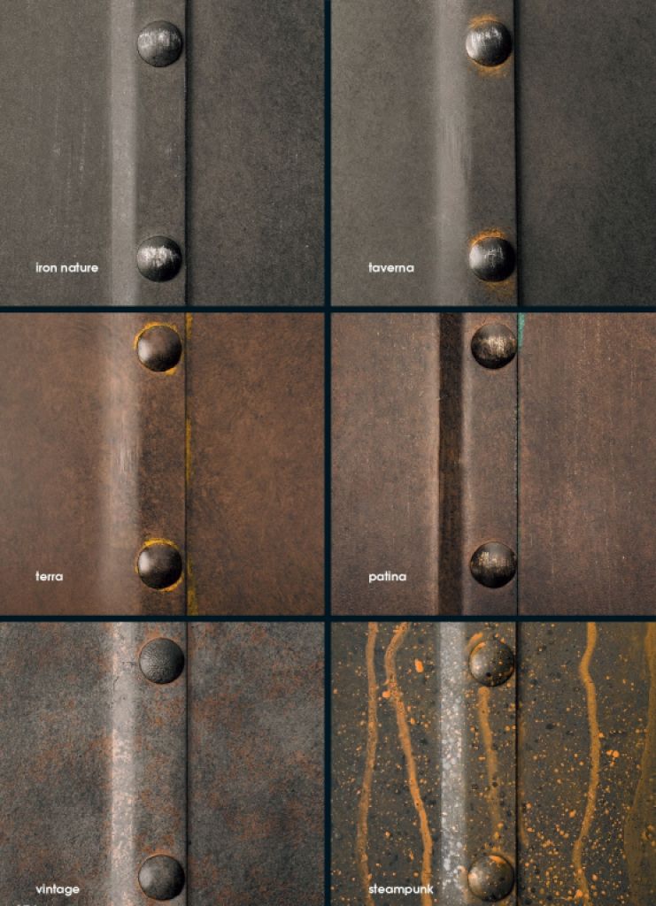 Lámparas de pared y colgantes de acero forjado