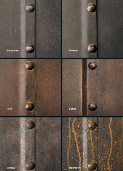 Lámparas de pared y colgantes de acero forjado