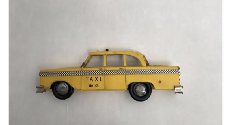 Wanddekoration Metall Taxi