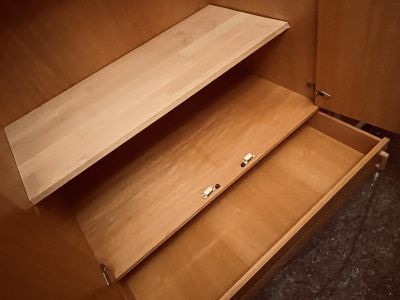 Wandschrank 2-teilig H 2,50 m x 1 m x 60 cm tief