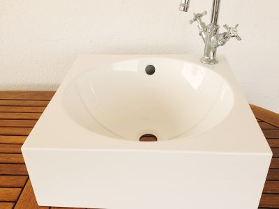 Waschbecken (Alape) & Armaturen (Axor Montreux Retro) - Fabrikneu -