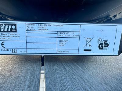 Parrilla eléctrica Weber modelo Q2400 con plancha