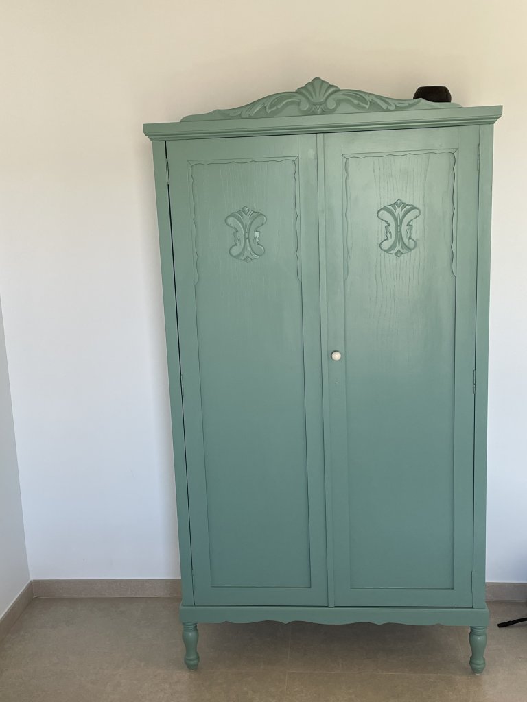 Softwood wardrobe and chest of drawers