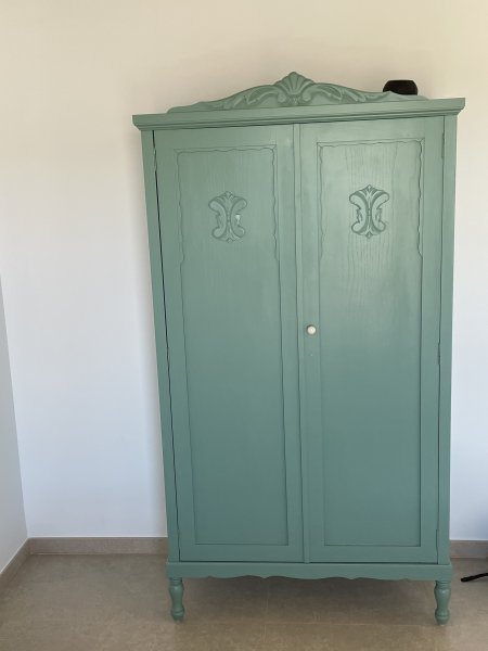Softwood wardrobe and chest of drawers
