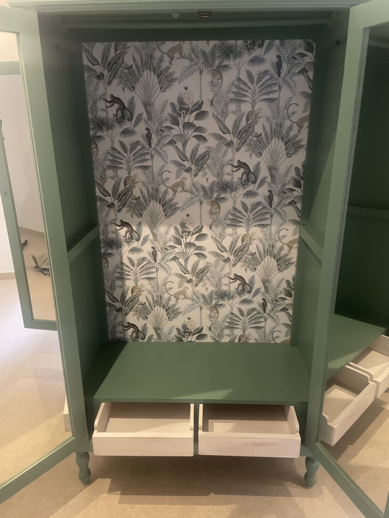 Softwood wardrobe and chest of drawers