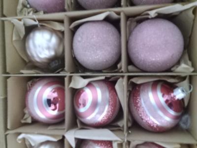 Weihnachtskugeln Glas beige rose ........ 38 Stk.