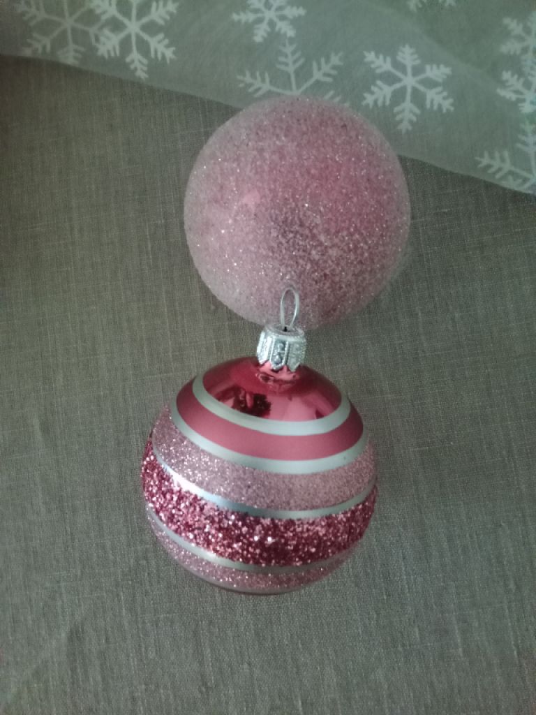 Weihnachtskugeln Glas beige rose ........ 38 Stk.