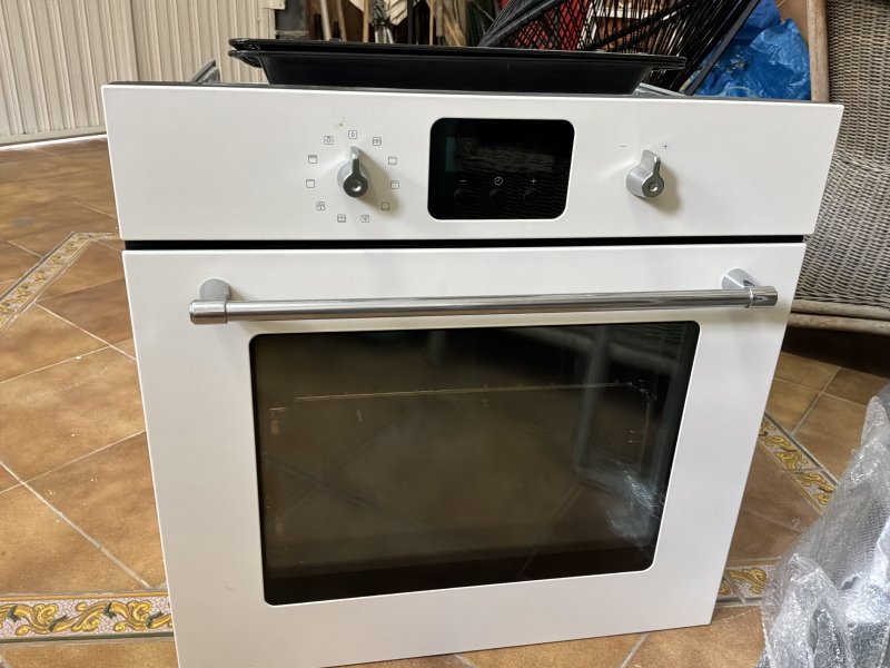White built-in stove available