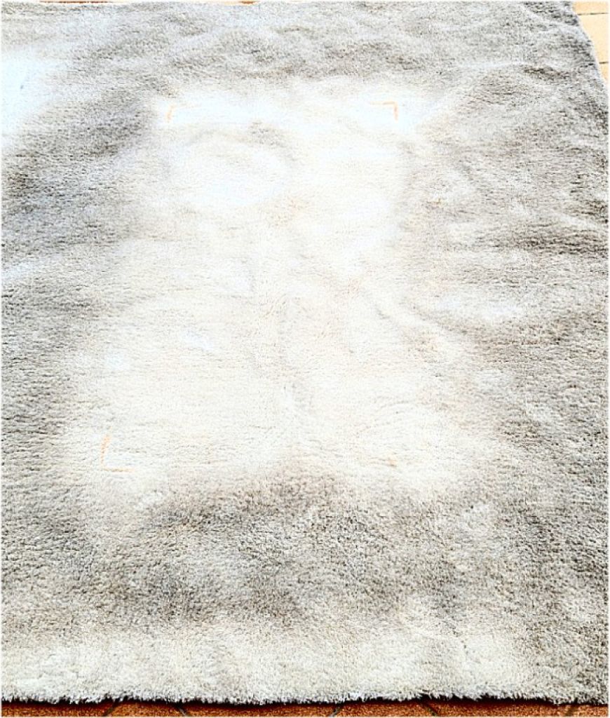 weißer, flauschiger Cashmere Teppich, 2,00 m x 1,70 m