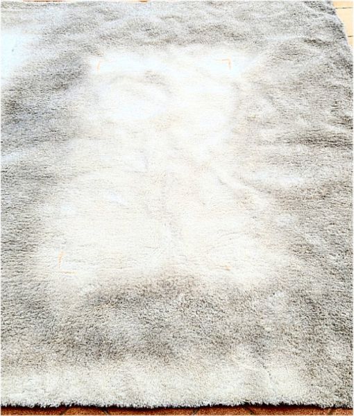 weißer, flauschiger Cashmere Teppich, 2,00 m x 1,70 m