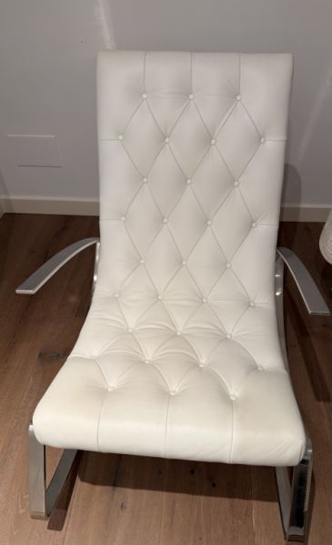 White lounge chair