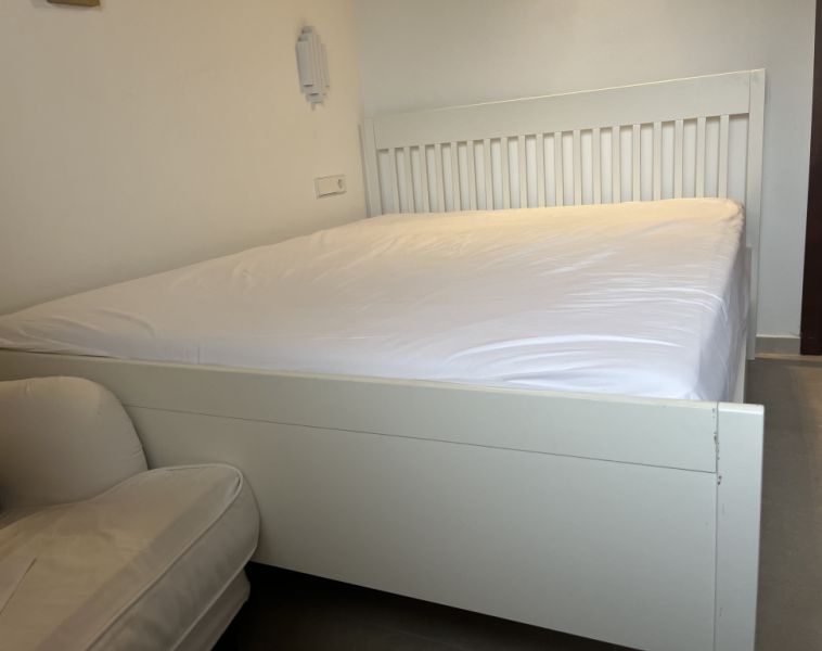White IKEA bed