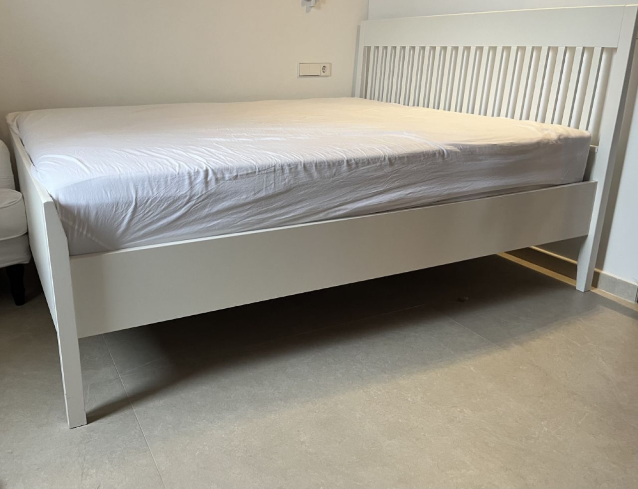 White IKEA bed