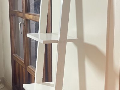 Weißes Leiterregal  5 Ebenen, 181x32x33