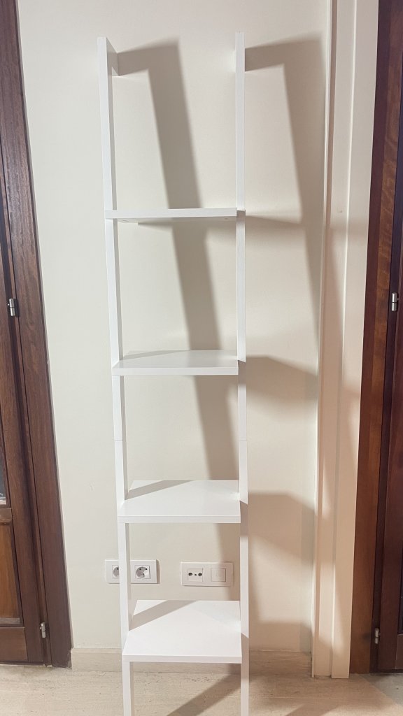 Weißes Leiterregal  5 Ebenen, 181x32x33