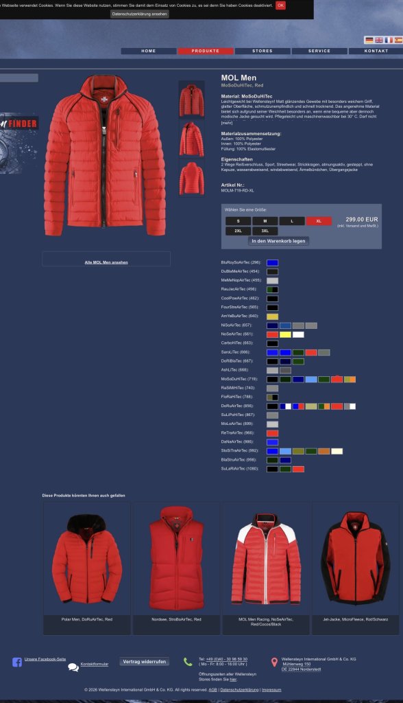 Wellensteyn Herren Jacke Größe XL