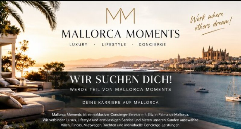 Werde Teil von Mallorca Moments [Sales Manager, Marketing, Content Creator, Concierge]