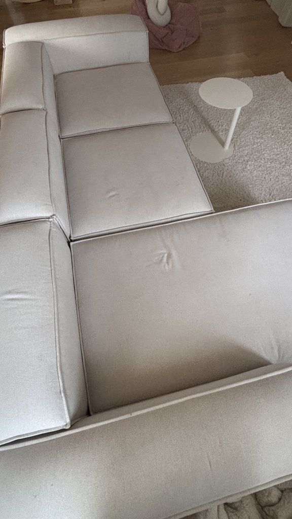 Westwing Modular Sofa in Beige with Large Reclining Area - LENNON