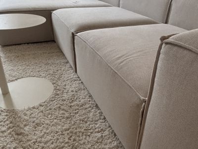 Westwing Modular Sofa in Beige with Large Reclining Area - LENNON