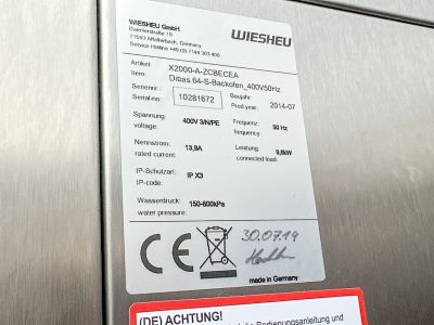 WIESHEU DIBAS 64 Baking Station - USED - TOP PRICE!