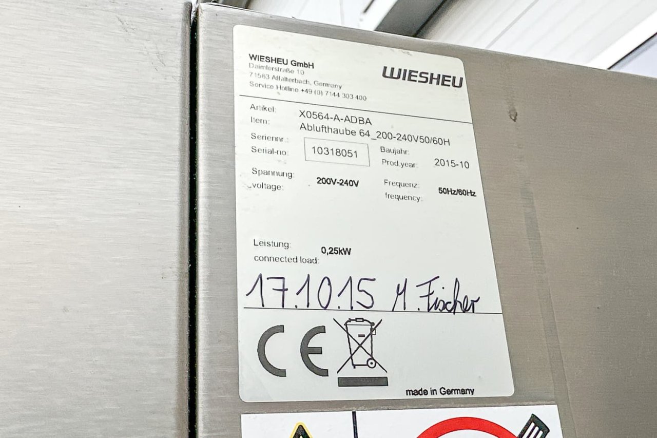 WIESHEU DIBAS 64 Baking Station - USED - TOP PRICE!