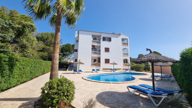 Winter: Bright apartment with heating and terraces on the 1st line of Cala Santanyi - AP 34 WT