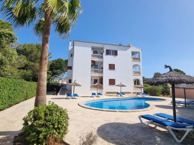 Winter: Bright apartment with heating and terraces on the 1st line of Cala Santanyi - AP 34 WT