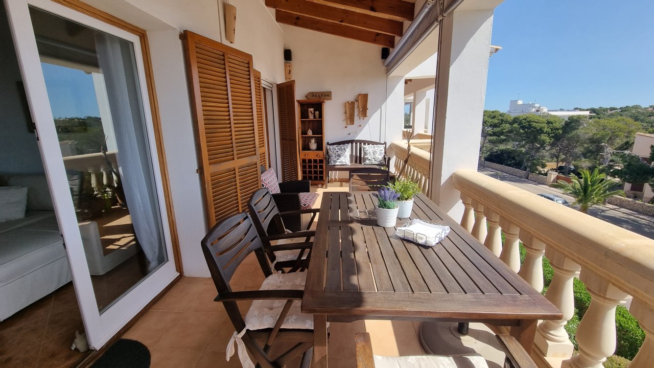 Winter: Bright apartment with heating and terraces on the 1st line of Cala Santanyi - AP 34 WT