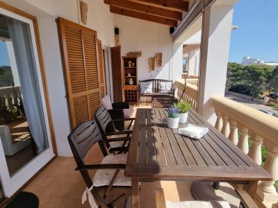 Winter: Bright apartment with heating and terraces on the 1st line of Cala Santanyi - AP 34 WT