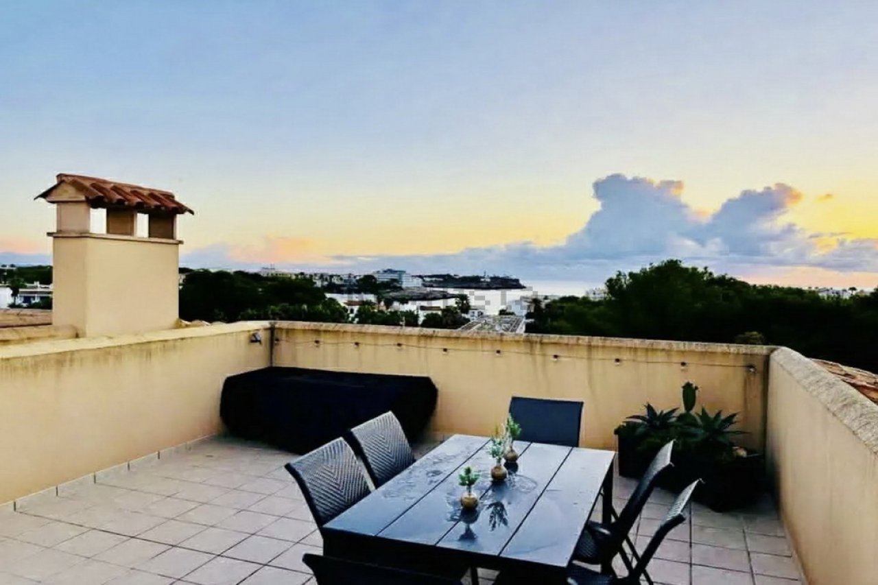 Winter: Helles Apartment mit Terrassen, Pool in Küstennähe von Porto Colom - AP 18 WT