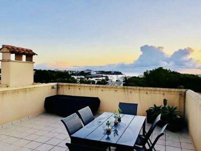 Winter: Helles Apartment mit Terrassen, Pool in Küstennähe von Porto Colom - AP 18 WT