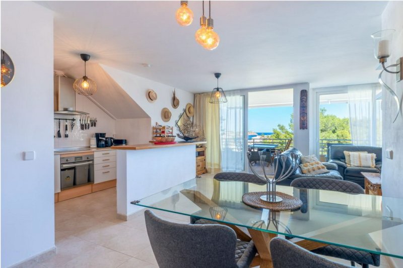 Winter: Helles Apartment mit Terrassen, Pool in Küstennähe von Porto Colom - AP 18 WT