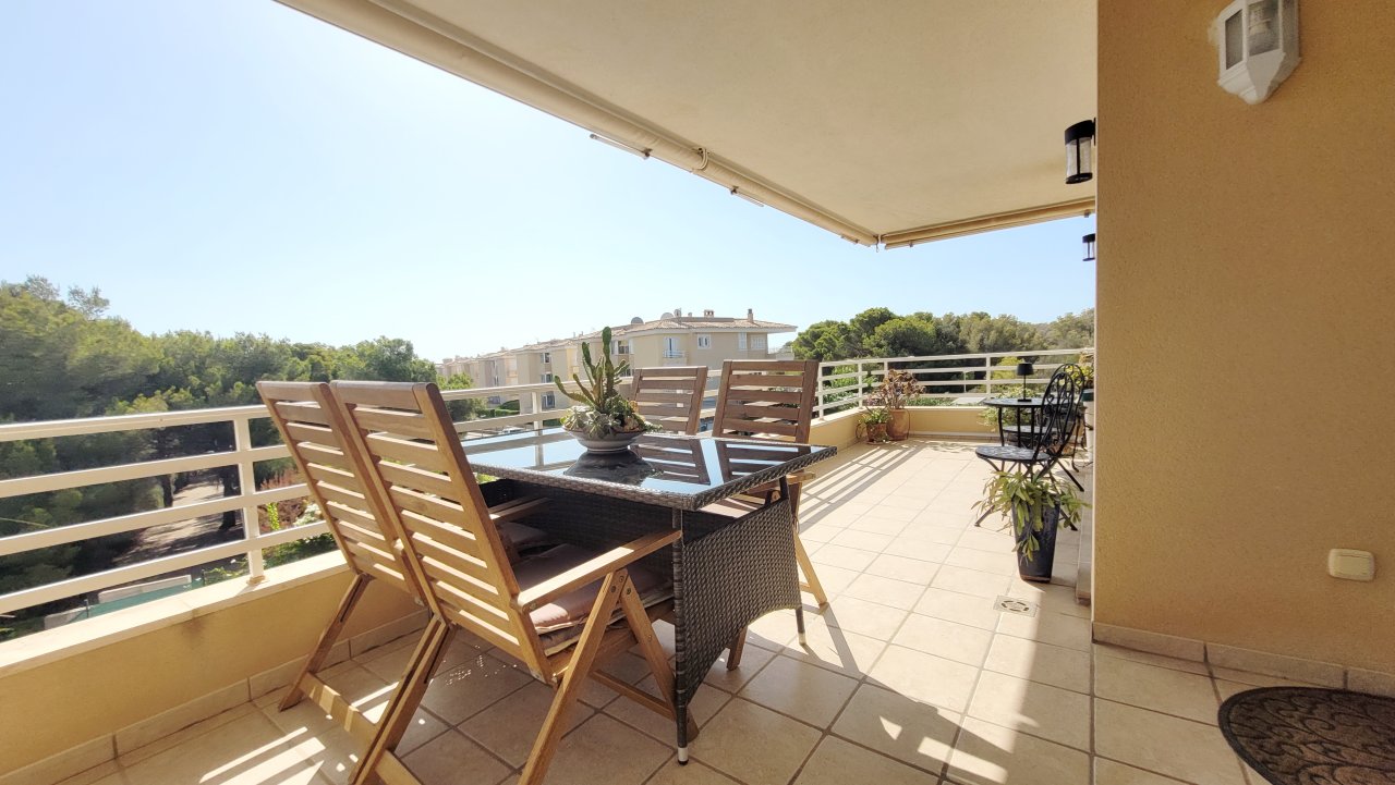 Winter: Helles Apartment mit Terrassen, Pool in Küstennähe von Porto Colom - AP 18 WT