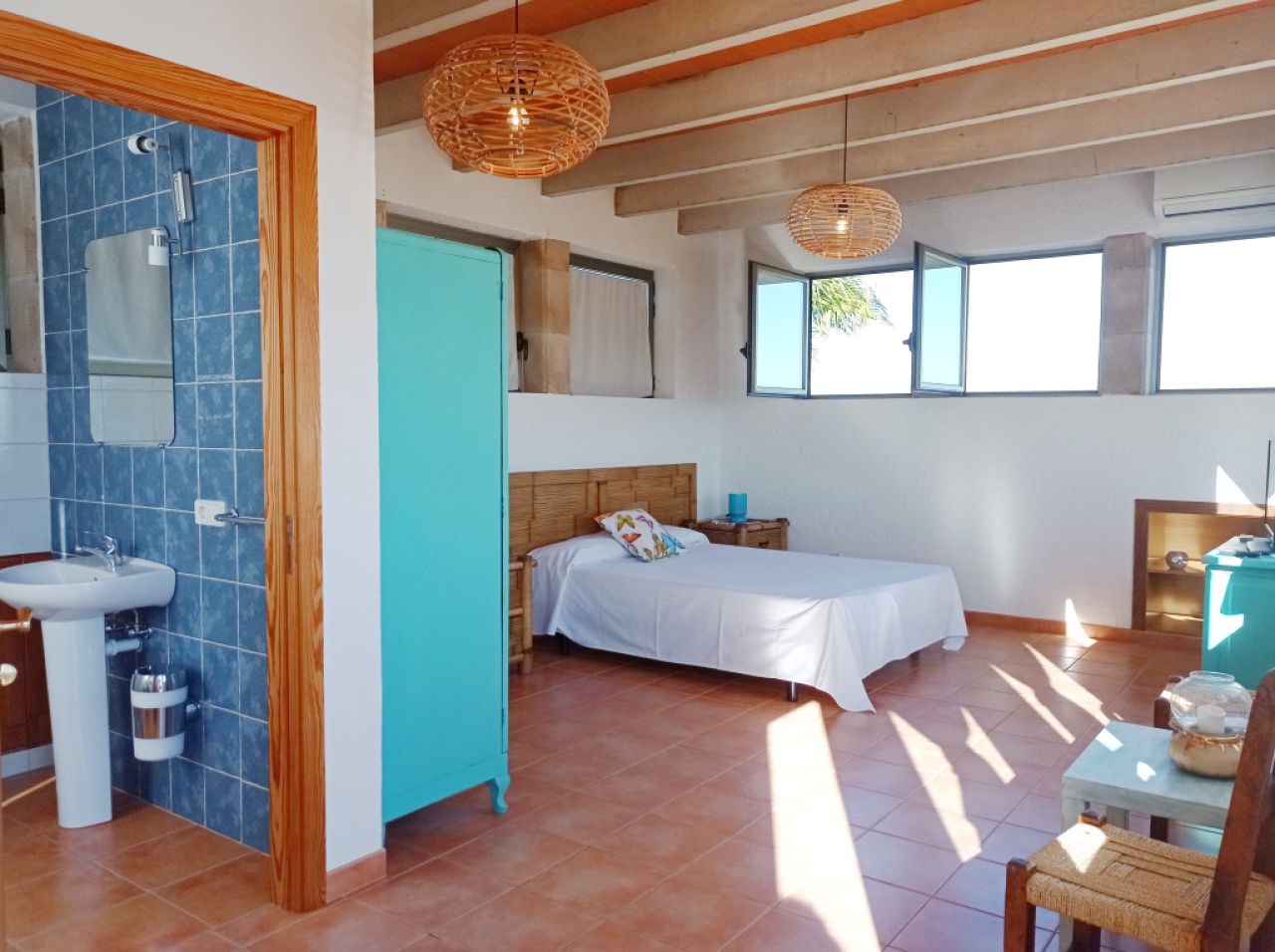 WINTER: Moderne Finca mit Heizung bei Ses Covetes - Es Trenc --- F 38 WT