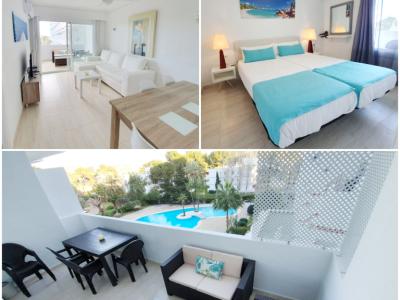 WINTER: Modernes Ap mit Gemeinschaftspool und Tennisplatz am Hafen von Alcudia --- AP 24 WT